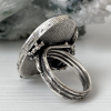 Silver ring with natural agate