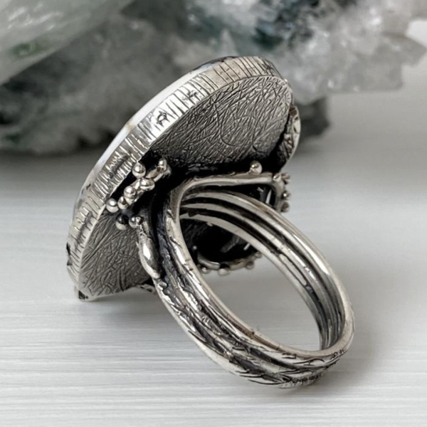 Agate Silver Ring