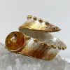 Amber Silver & Gilding Ring