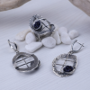 Azurite Silver Jewelry Set