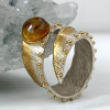 Amber Silver & Gilding Ring