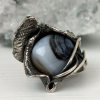 Natural agate gemstone | Sterling silver ring | Shahinian jewelry