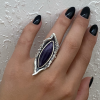 Armenian handmade Ring | Natural amethyst | Sterling silver 925