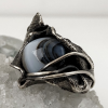 Natural agate gemstone | Sterling silver ring | Shahinian jewelry