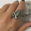Green agate gemstone | Sterling silver ring | Shahinian jewelry