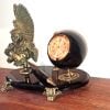 Pen Set With Bronze Roman Cavalry Officer And Obsidian Watch