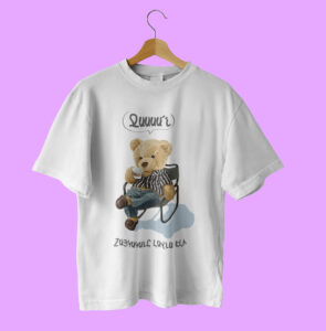 Armenian Polo Bear T-shirt drinking coffee