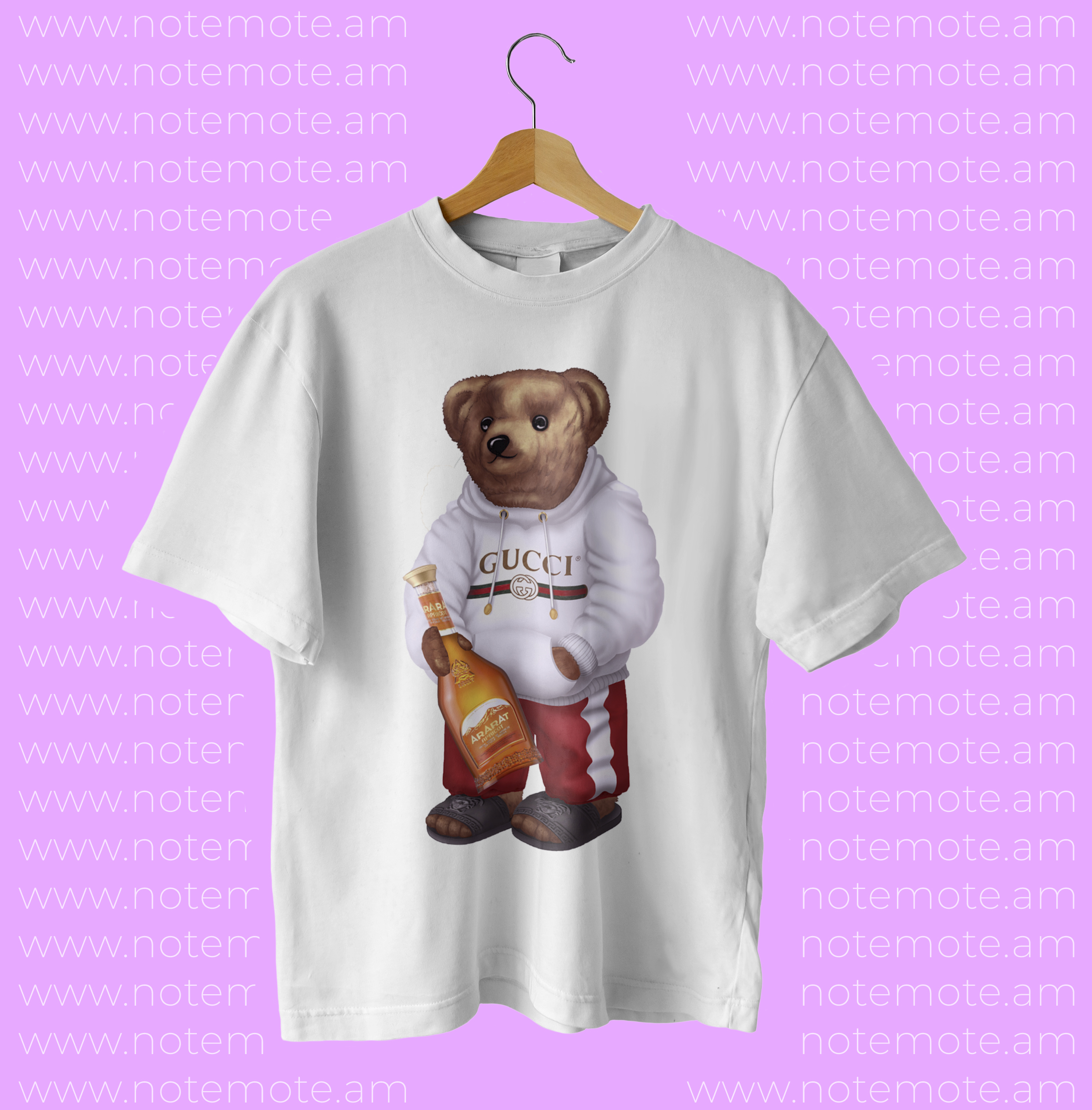 Polo Bear t-shirt with Armenian “ARARAT” cognac • BuyArmenian