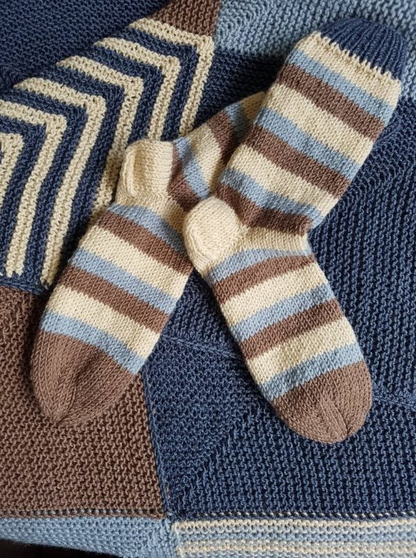 Hand Knitted Blanket And Socks