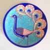 Decorative ceramic plate "Peacock"