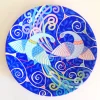 Decorative ceramic plate "Two Peacocks"