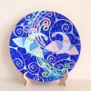 Decorative ceramic plate "Two Peacocks"