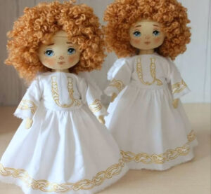 Personalized Wedding or Baptism Standing Angel Doll
