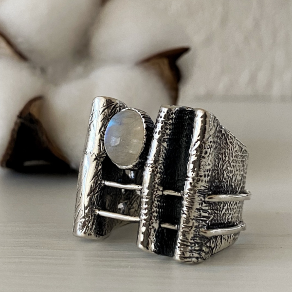 Moonstone Silver Ring