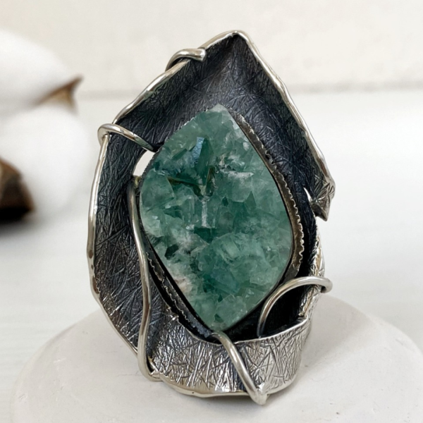 Fluorite Silver Ring