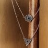 Sterling silver Handmade Armenian double pendant with chain