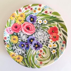 Decorative ceramic plate “Bouquet of Flowers”
