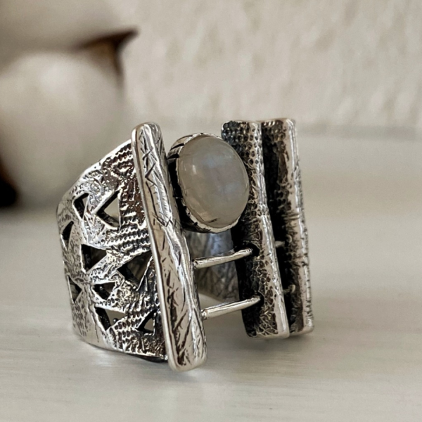 Moonstone Silver Ring