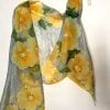 Yellow And Grey Silk Scarf