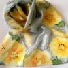 Yellow And Grey Silk Scarf