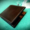 Two color leather wallet for men