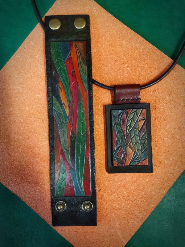 "After The Rain" Leather Jewelry Set