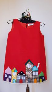 Մանկական կարմիր զգեստ (001)