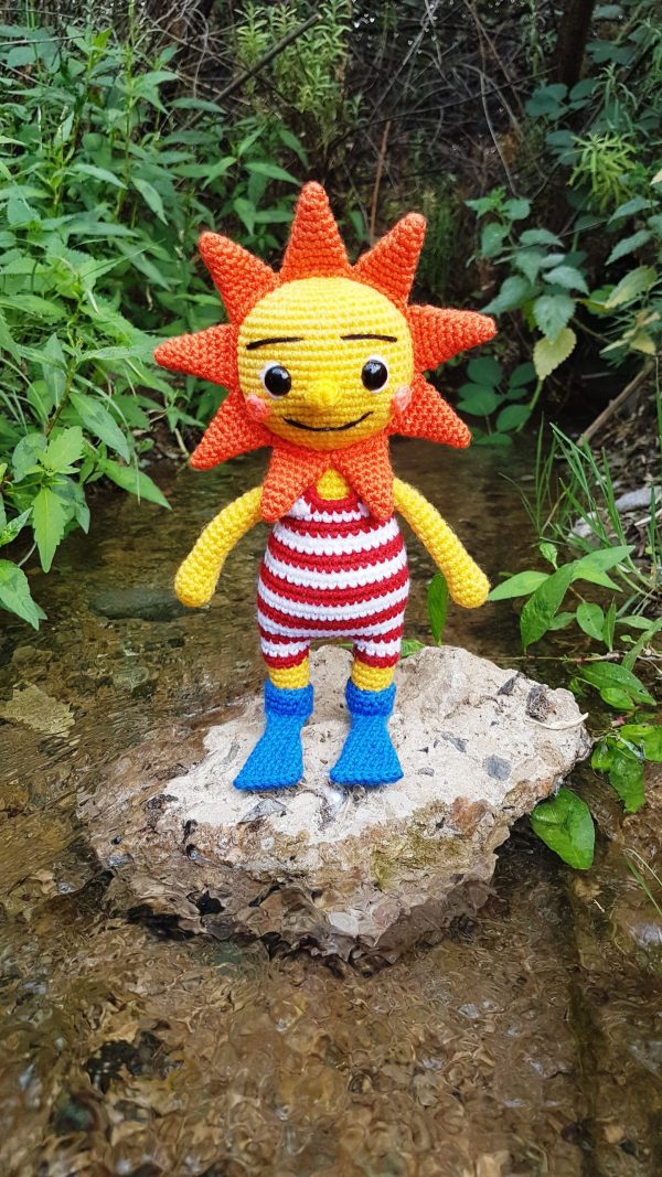 "Sun In Swimsuit" Knitted Doll