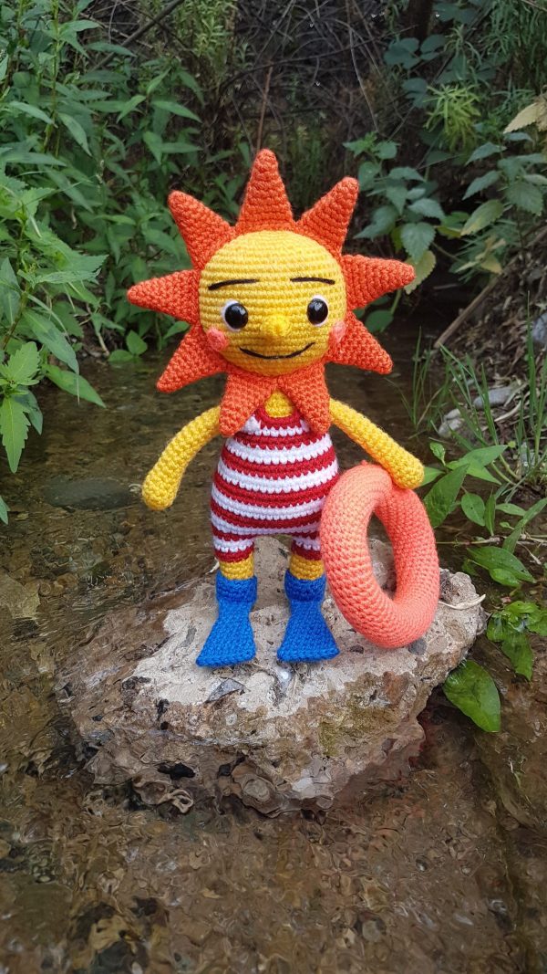 "Sun In Swimsuit" Knitted Doll