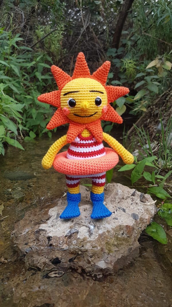 "Sun In Swimsuit" Knitted Doll