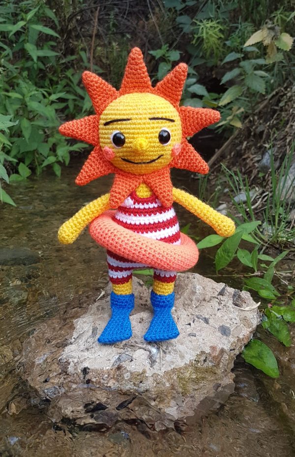 "Sun In Swimsuit" Knitted Doll