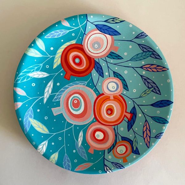 Decorative ceramic plate "Pomegranates"