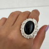 "Venus" Obsidian Silver Ring