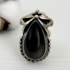 Exclusive ring | natural obsidian| black gemstone | by Shahinian Jewelry