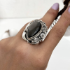 Obsidian Silver Ring