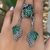 Malachite Grapes Silver Jewelry Set