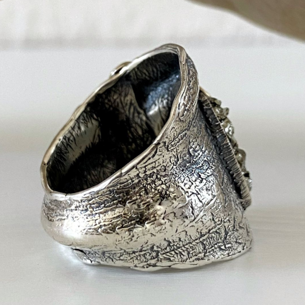 Pyrite Silver Ring