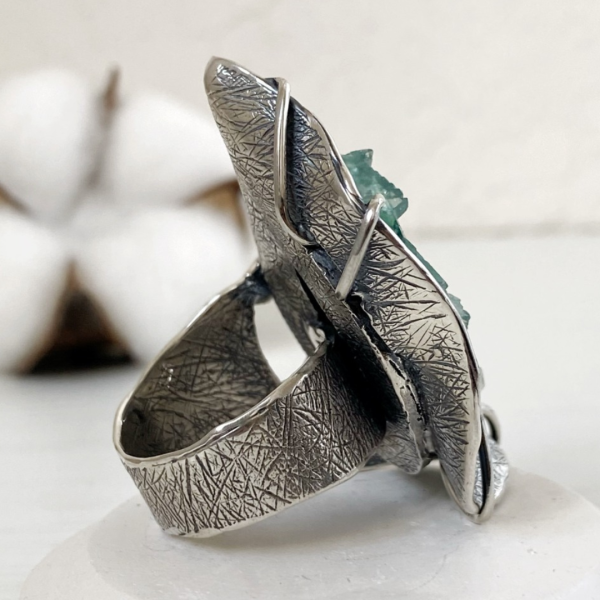 Fluorite Silver Ring