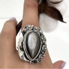 Obsidian Silver Ring