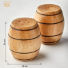 "Wooden Barrel" Salt & Pepper Shakers