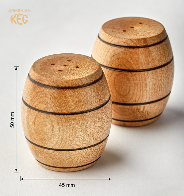 "Wooden Barrel" Salt & Pepper Shakers