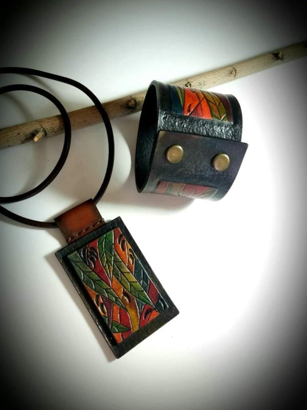 "After The Rain" Leather Jewelry Set