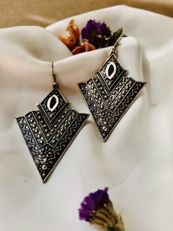 Silver Plated Cupronickel Alloy Earrings