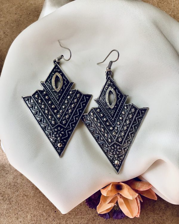 Silver plated cupronickel alloy, earrings