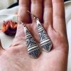 Silver plated cupronickel alloy, earrings