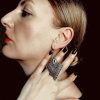 Silver plated cupronickel alloy, earrings