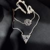 Sterling silver Handmade Armenian double pendant with chain