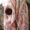 "Cherry Flowers" Silk Scarf