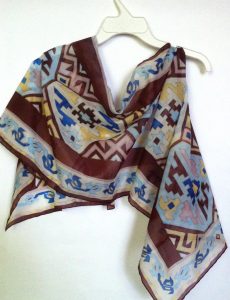 Armenian Carpet Silk Scarf N3