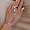 Sterling silver ring-chain bracelet "Aris"